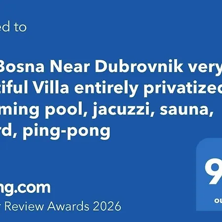 Bosna: Private Luxury Retreat Near Dubrovnik *